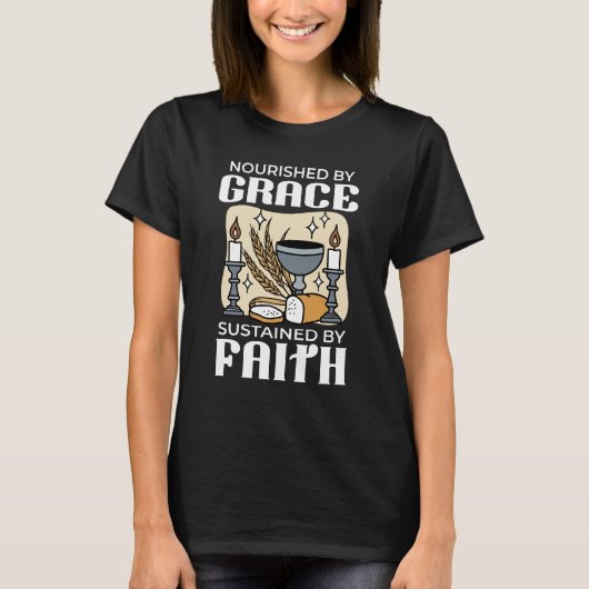 Spiritual Faith and Grace – Uplifting Christian Tシャツ (正面)