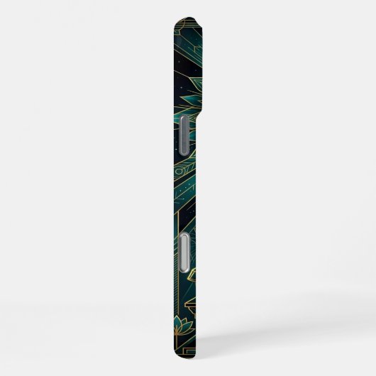 Spiritual Gold Teal iPhone 16 Pro Max Case iPhoneケース (右側面)