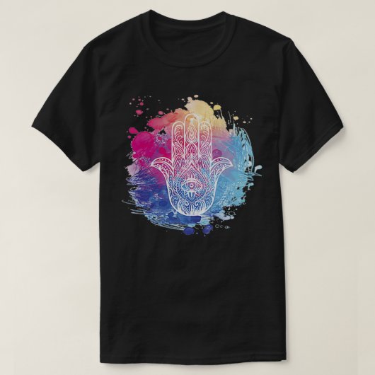Spiritual Hamsa Mystic Eye Third Eye Hamsa Hand Bu Tシャツ (デザイン正面)