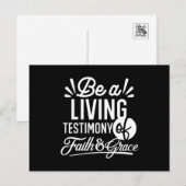 Spiritual Living Testimony Faith and Grace Quote シーズンポストカード (正面/裏面)