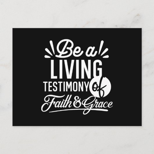 Spiritual Living Testimony Faith and Grace Quote シーズンポストカード (正面)