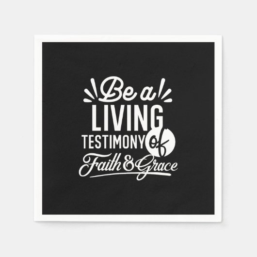 Spiritual Living Testimony Faith and Grace Quote スタンダードカクテルナプキン (正面)