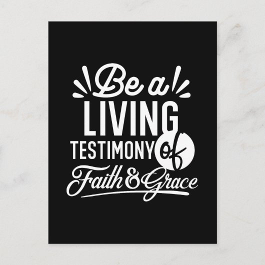 Spiritual Living Testimony Faith and Grace Quote ポストカード (正面)