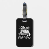 Spiritual Living Testimony Faith and Grace Quote ラゲッジタグ (裏面縦)