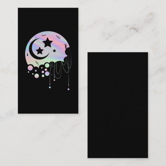 Spiritual Pastel Goth Kawaii Moon 名刺 (正面/裏面)