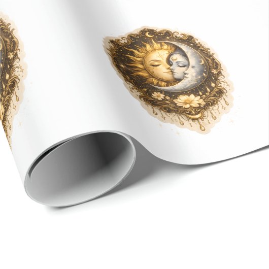 Spiritual Sun and Moon Celestial Sacred Light ラッピングペーパー (ロールコーナー)