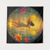 Spiritueel Wandkleed – Vrouw in Licht en Beweging タペストリー (正面(横))