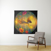 Spiritueel Wandkleed – Vrouw in Licht en Beweging タペストリー (インサイチュ(横))