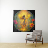 Spiritueel Wandkleed – Vrouw in Licht en Beweging タペストリー (インサイチュ)