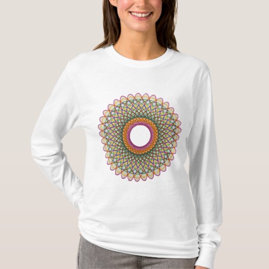Spirograph Pride Pattern: Pan Tシャツ (正面)