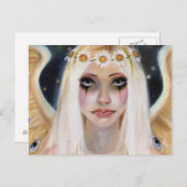 Spirted -遠くに Blonde Angelとデイジーの冠 ポストカード (正面/裏面)