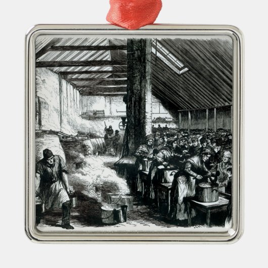 Spitalfieldsの無料食堂1867年 メタルオーナメント (正面)