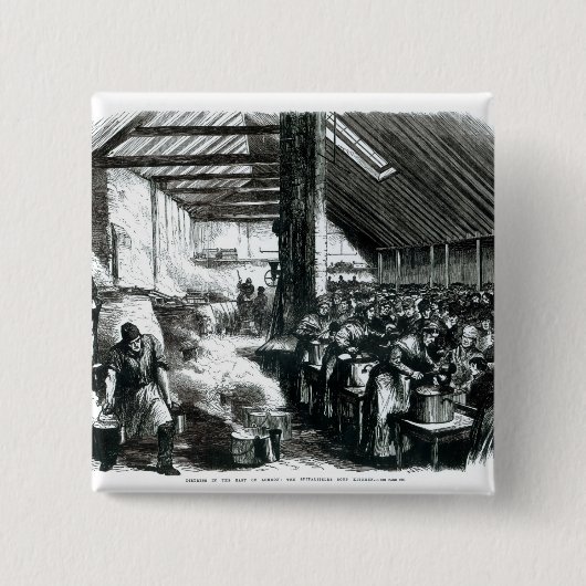 Spitalfieldsの無料食堂1867年 缶バッジ (正面)