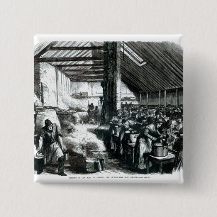 Spitalfieldsの無料食堂1867年 缶バッジ