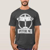 Spitfire Fighter Supermarine RAF WW2 British Tシャツ (正面)