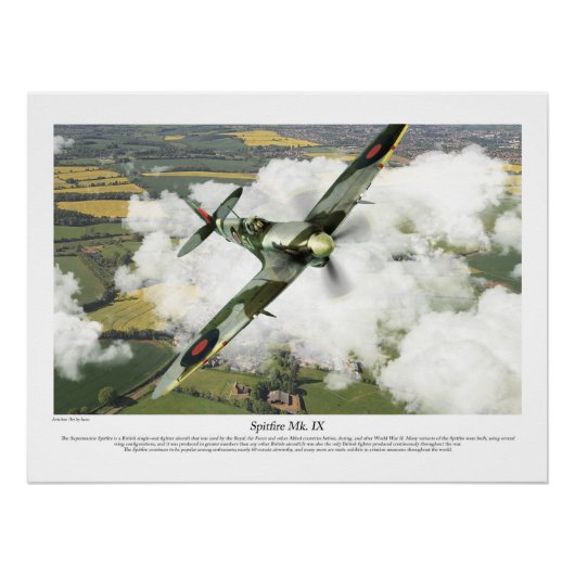 Spitfire Mk. IX ポスター (正面)