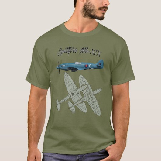 Spitfire Mk XIX Tシャツ (正面)