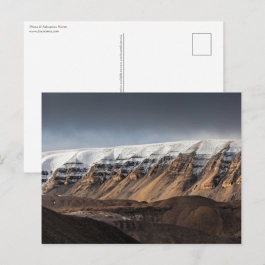 Spitsbergen Svalbard横の写真 ポストカード (正面/裏面)