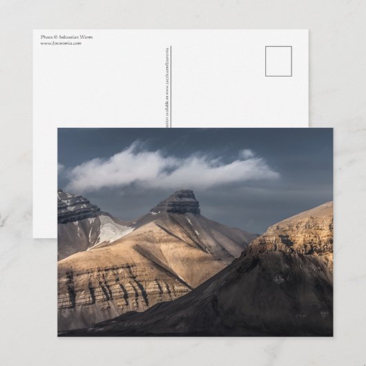 Spitsbergen Svalbard横の写真 ポストカード (正面/裏面)
