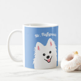 Spitzパーソナライズされた Dog、Samoyed、Eskimo Puppy Mug コーヒーマグカップ