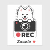 Spitz Dog Recording Vinylステッカー警告カメラ シール (シート)