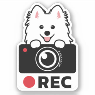 Spitz Dog Recording Vinylステッカー警告カメラ シール