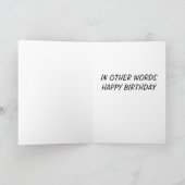 SPITZ WISHESハッピーバースデー「FROM THE GROUP」 カード (内部)