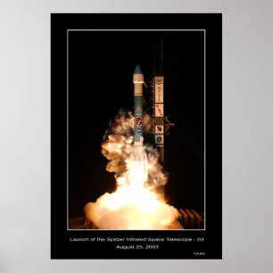 Spitzerの赤外線宇宙望遠鏡の進水 ポスター