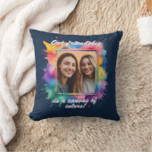 Splash-Art, Bunter Bilderrahmen mit Farbklecksen クッション (ブランケット)