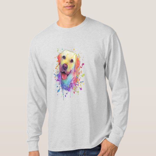 Splash Art Labrador Retriever Lab Gift Men Women Tシャツ (正面)