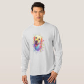 Splash Art Labrador Retriever Lab Gift Men Women Tシャツ (正面フル)