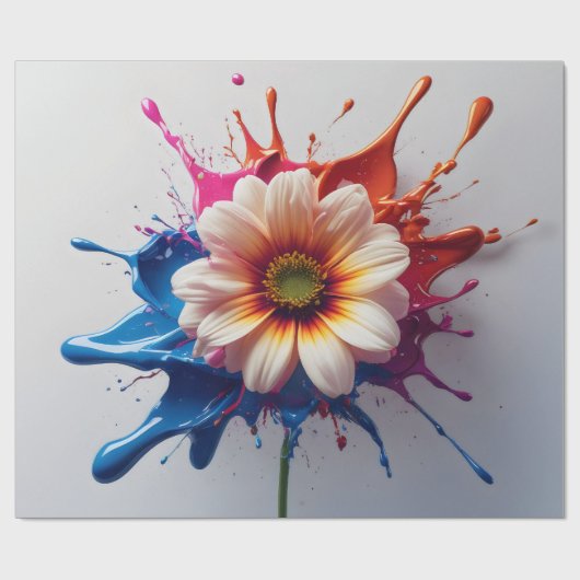 Splash Bloom ラッピングペーパー (フラット)