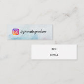 Splash  Blueのインスタグラム名刺 スキニー名刺 (正面/裏面)