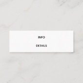 Splash  Blueのインスタグラム名刺 スキニー名刺 (裏面)