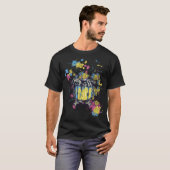 Splash Drummer - Farbexplosion auf der Snare Tシャツ (正面フル)