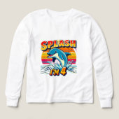 Splash I’m 4 – Cute Dolphin 4th Birthday Design (デザイン正面)
