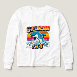 Splash I’m 4 – Cute Dolphin 4th Birthday Design