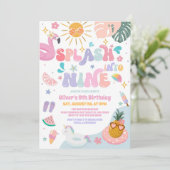 Splash Into Nine Pool Party Summer 9th Birthday 招待状 (スタンド正面)