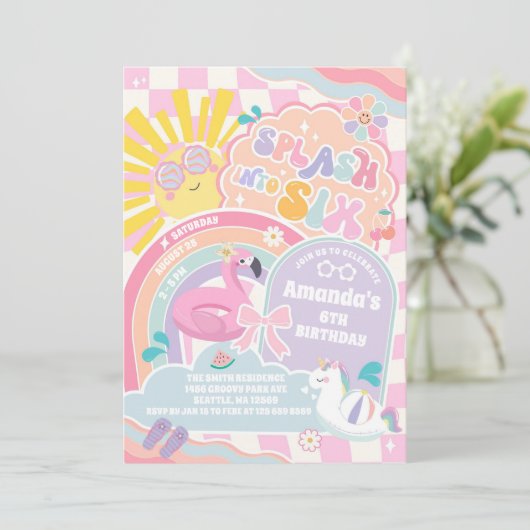 Splash Into Six Rainbow Sun 6th Birthday  招待状 (スタンド正面)