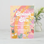 Splash Into Six Summer Rainbow Sun 6th Birthday 招待状 (スタンド正面)