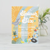 Splash Into Six Summer Rainbow Sun 6th Birthday  招待状 (スタンド正面)