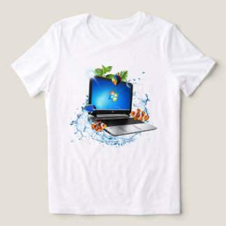 Splash Laptop Frutiger Aero ( feminine ) トライブレンドTシャツ