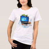 Splash Laptop Frutiger Aero ( feminine ) トライブレンドTシャツ (正面)