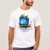 Splash Laptop Frutiger Aero Tシャツ (正面)