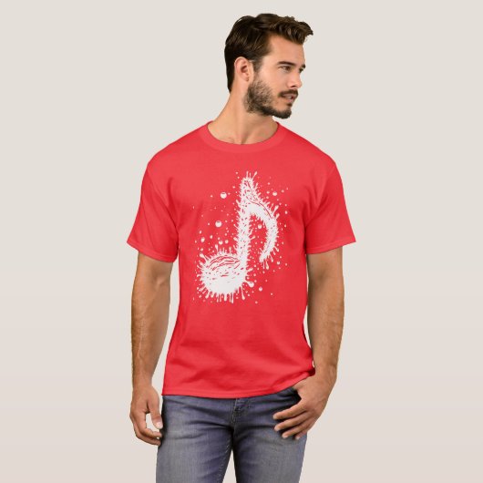 Splash Music Notes Drops friend Tシャツ (正面フル)