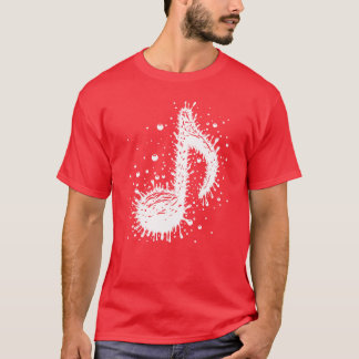 Splash Music Notes Drops friend Tシャツ
