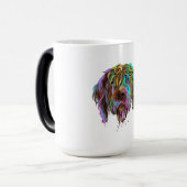 Splash Wirehaired Pointing Griffon Dog モーフィングマグカップ (正面左)