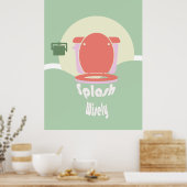 Splash Wisely: Toilet Wall Art ポスター (キッチン)
