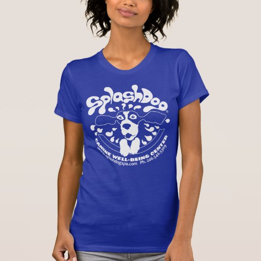 SplashDog青い基本的なT Tシャツ (正面)