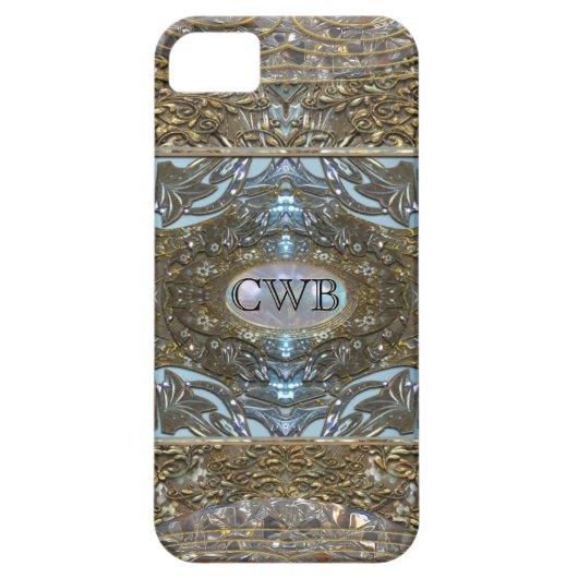 Splashforzeのエレガントなモノグラム Case-Mate iPhoneケース (裏面)